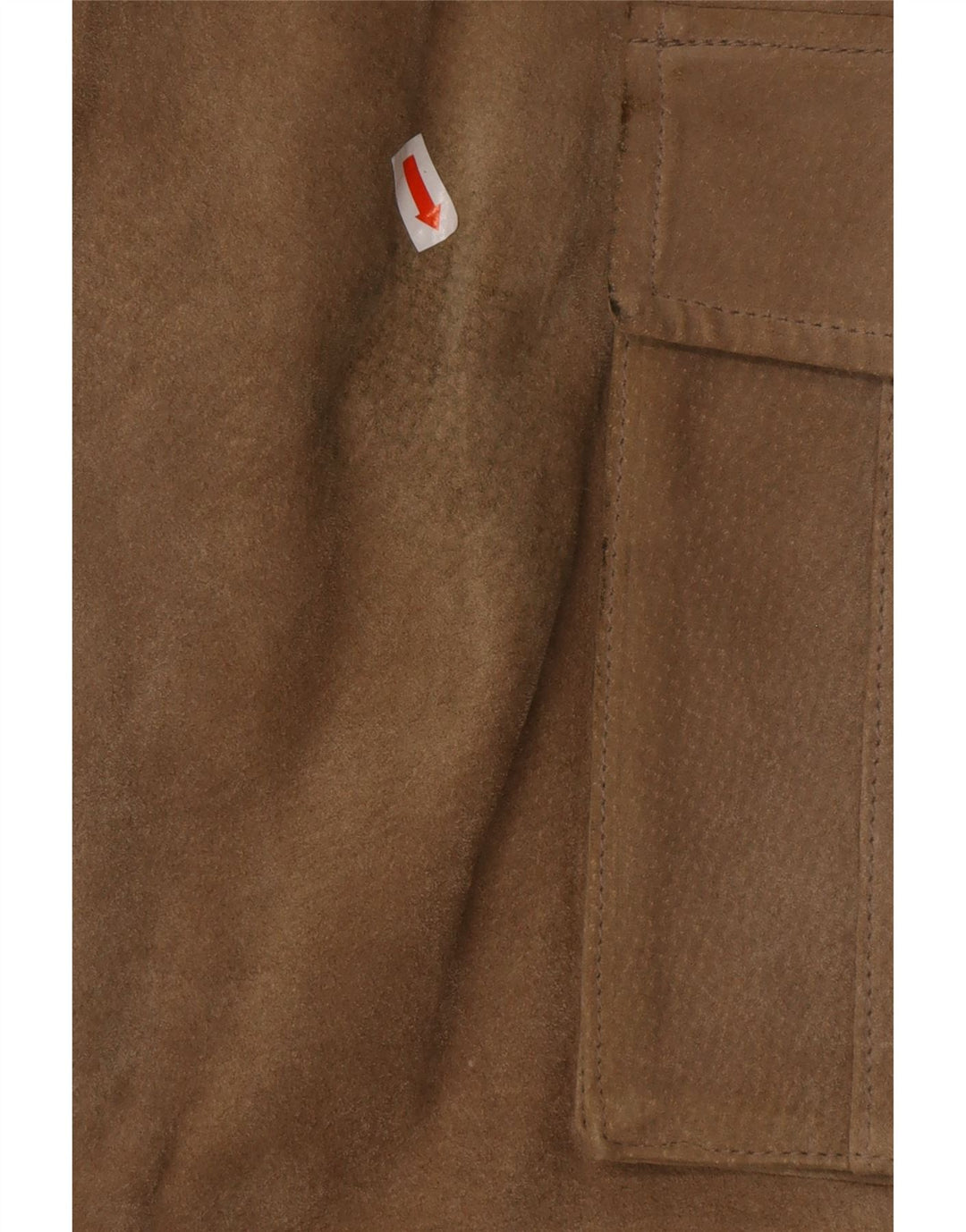 JOHN F GEE Mens Suede Straight Cargo Trousers EU 50 Large W34 L32 Beige
