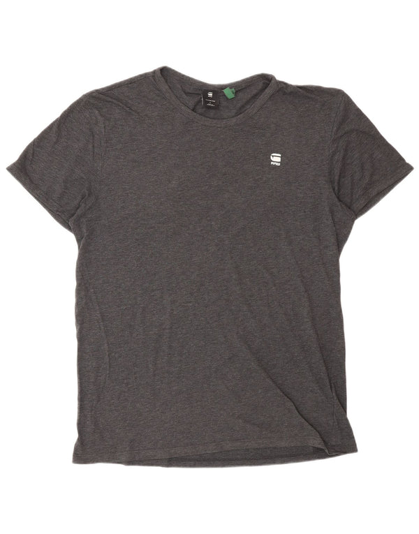 G-STAR Mens T-Shirt Top Large Grey Cotton