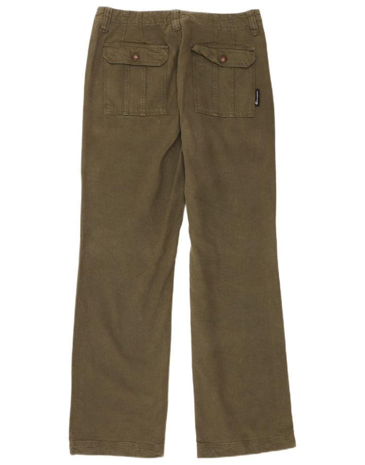 CHAMPION Mens Straight Chino Trousers Small W32 L32 Khaki Cotton