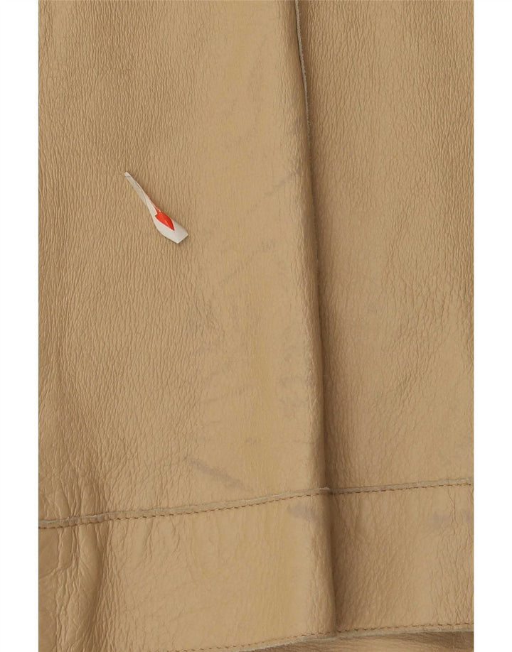 Conbipel Womens Leather Jacket IT 48 XL Beige