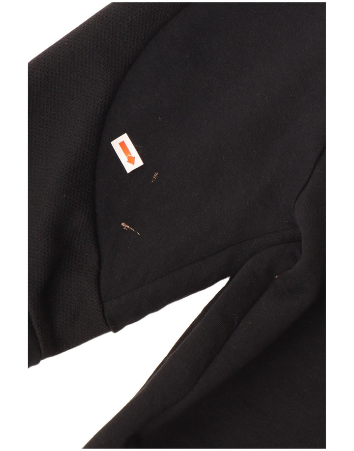 PUMA Womens Zip Hoodie Sweater UK 14 Medium Black Cotton
