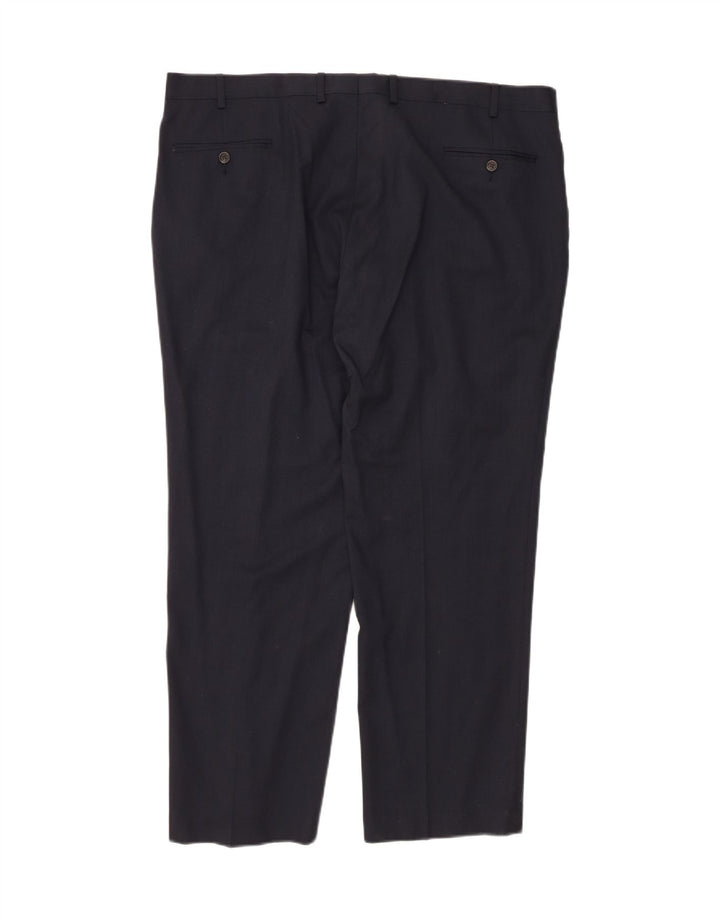 CHAPS Mens Straight Suit Trousers  W42 L30 Navy Blue Wool Vintage Chaps and Second-Hand Chaps from Messina Hembry 