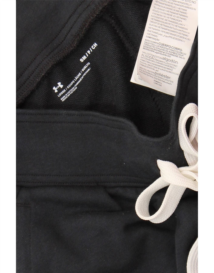 UNDER ARMOUR Womens Tracksuit Trousers Joggers UK 10 Small  Black Cotton