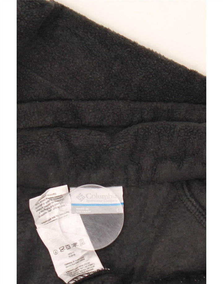 COLUMBIA Womens Fleece Jacket UK 16 Large Black Polyester