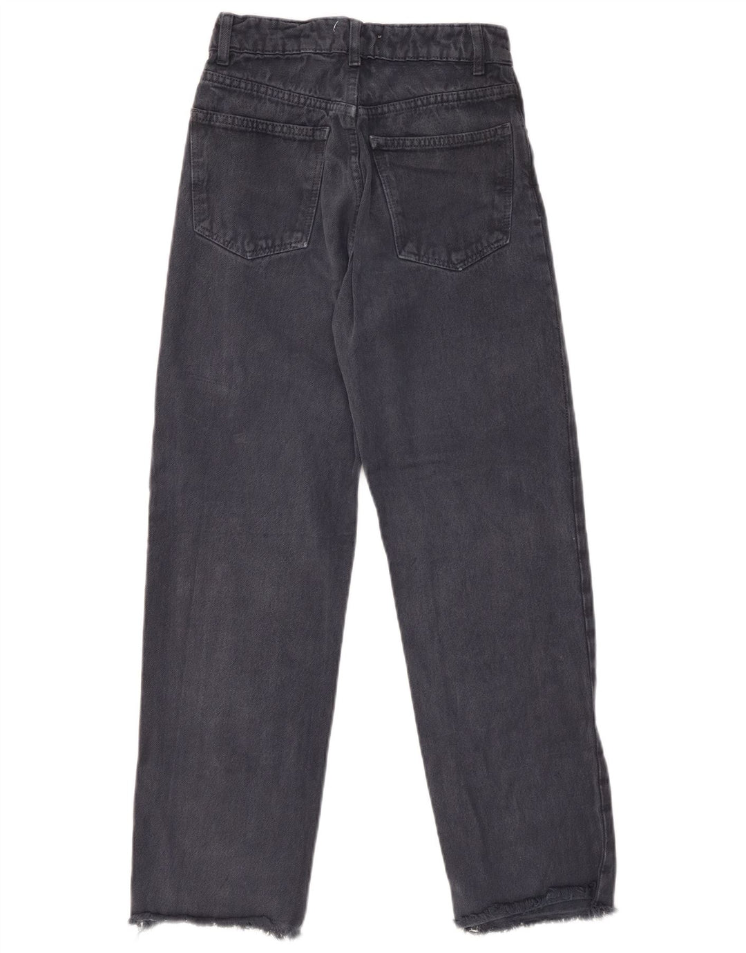 ZARA Womens High Rise Straight Jeans EU 34 2XS W24 L26 Navy Blue