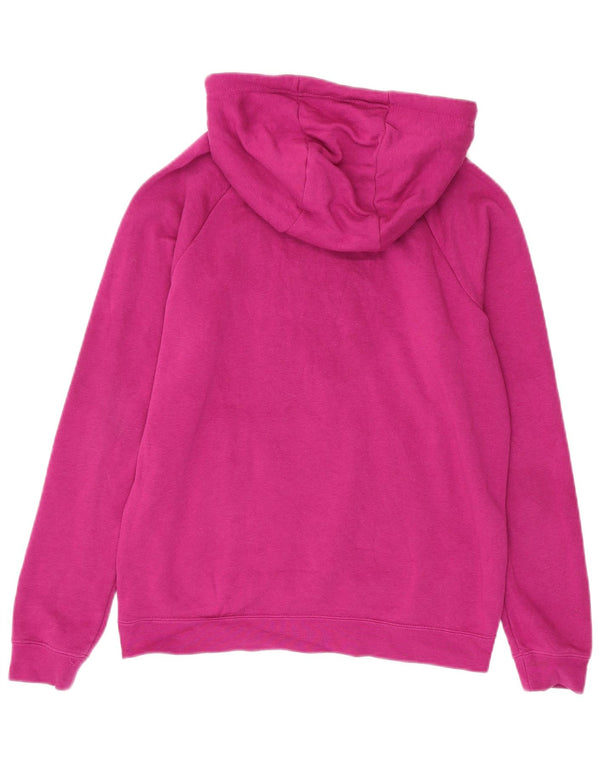 Nike Womens Oversized Hoodie Jumper UK 10 Small Pink Cotton
