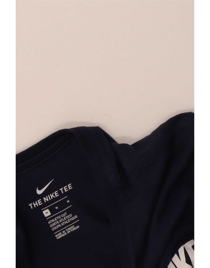 Nike Mens Athletic Cut Graphic T-Shirt Top Medium Navy Blue