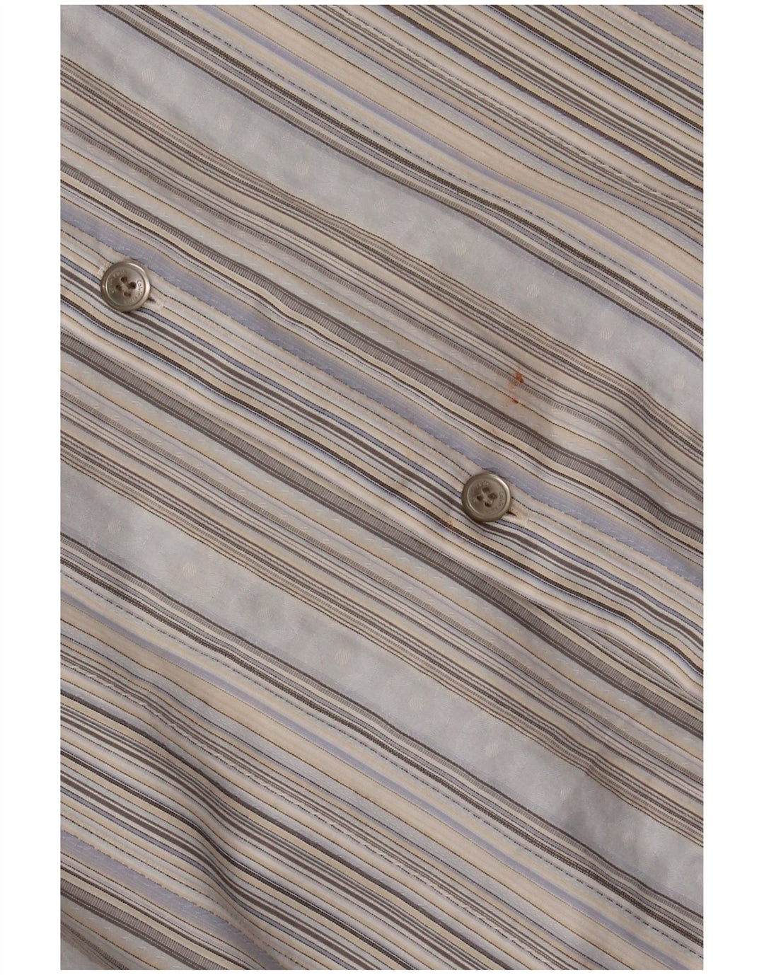 CALVIN KLEIN Mens Shirt Medium Blue Striped Cotton