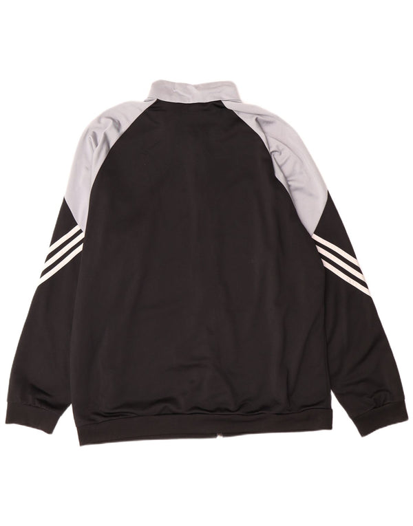 Adidas Mens Tracksuit Top Jacket XL Black Colourblock Polyester