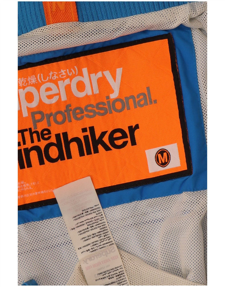 Superdry Mens The Windhiker Windbreaker Jacket UK 38 Medium Blue Nylon