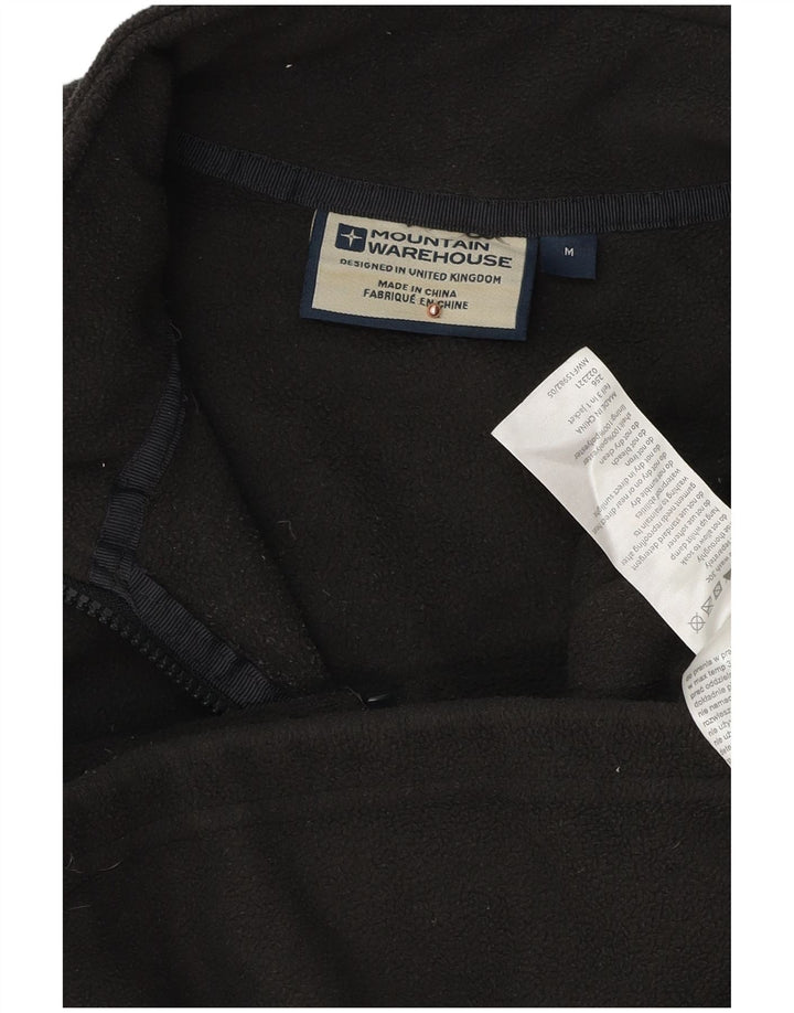 MOUNTAIN WAREHOUSE Mens Fleece Jacket UK 38 Medium Black Polyester