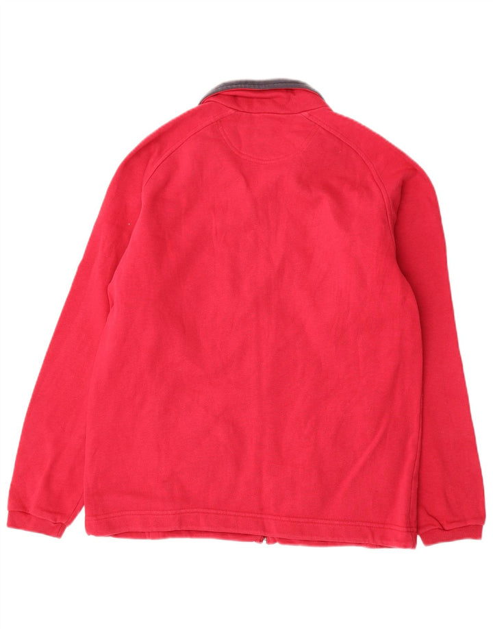 Champion Womens Oversized Tracksuit Top Jacket UK 10 Small Red Cotton