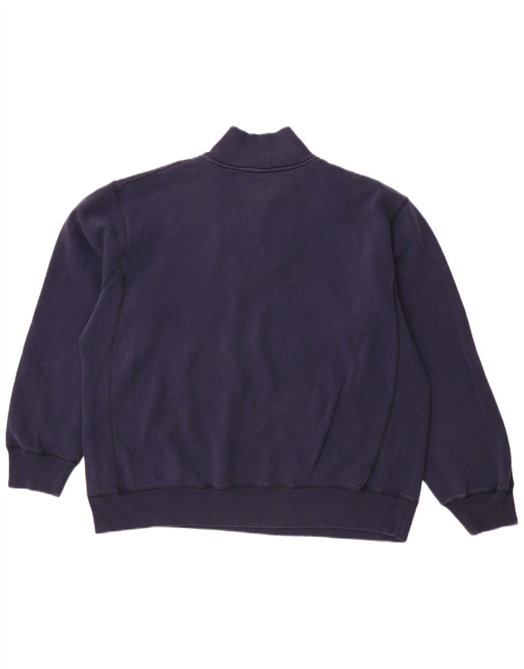 NIKE Mens Zip Neck Sweatshirt Jumper UK 45/47 XL Navy Blue Cotton