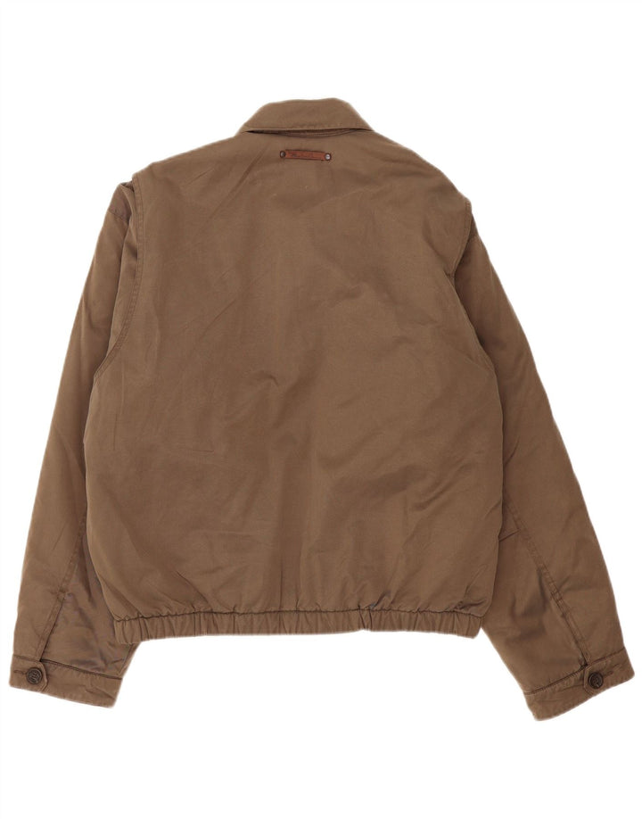 Marlboro Classics Mens Padded Jacket IT 50 Large Beige Cotton