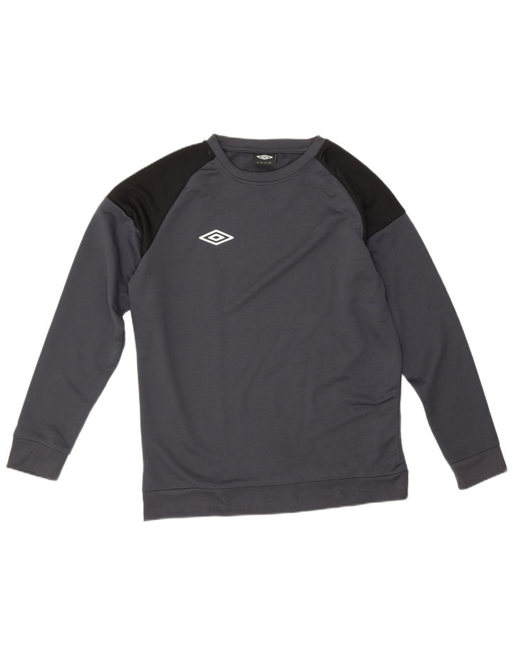 Umbro Mens Sweatshirt Jumper Medium Grey Colourblock Polyester
