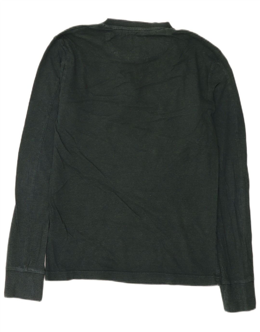 Superdry Mens Top Long Sleeve Medium Green Cotton
