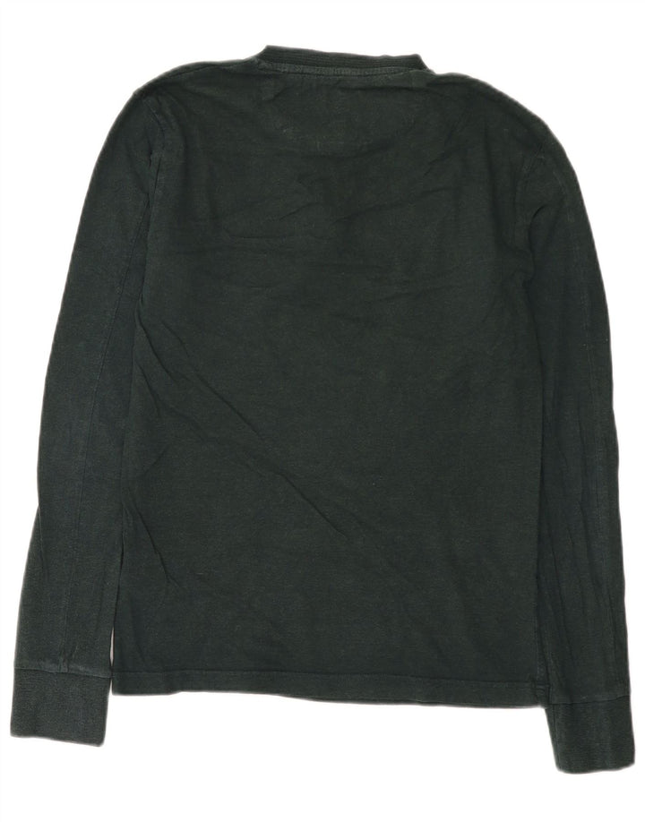Superdry Mens Top Long Sleeve Medium Green Cotton