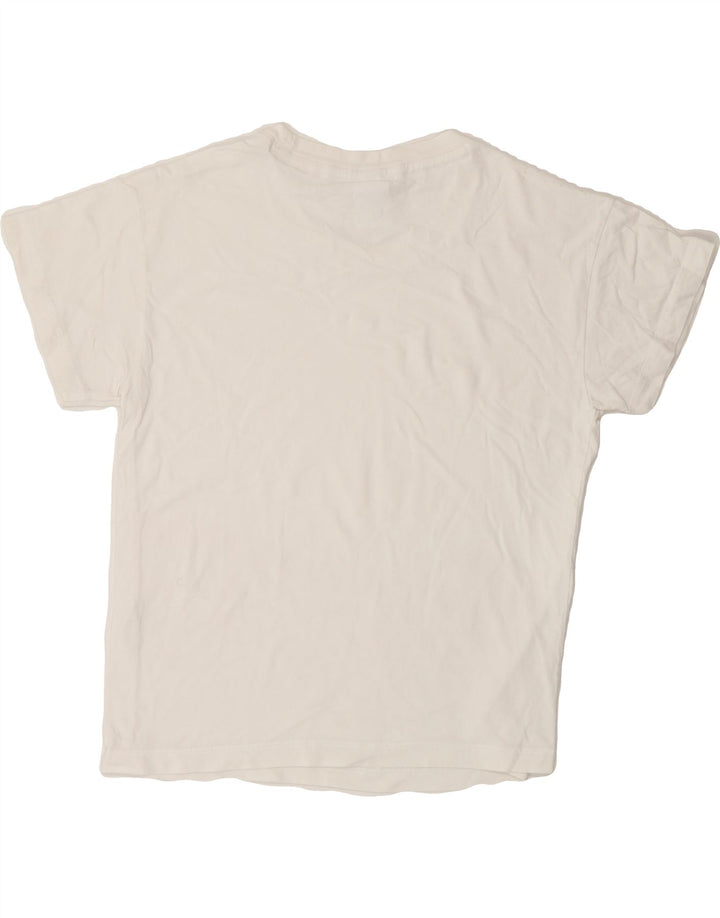 CHAMPION Womens Graphic T-Shirt Top UK 12 Medium White Vintage Champion and Second-Hand Champion from Messina Hembry 