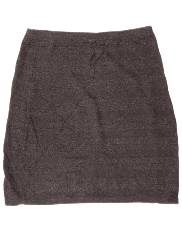 Fat Face Womens High Waist Mini Skirt UK 16 Large W30 Grey Cotton Classic