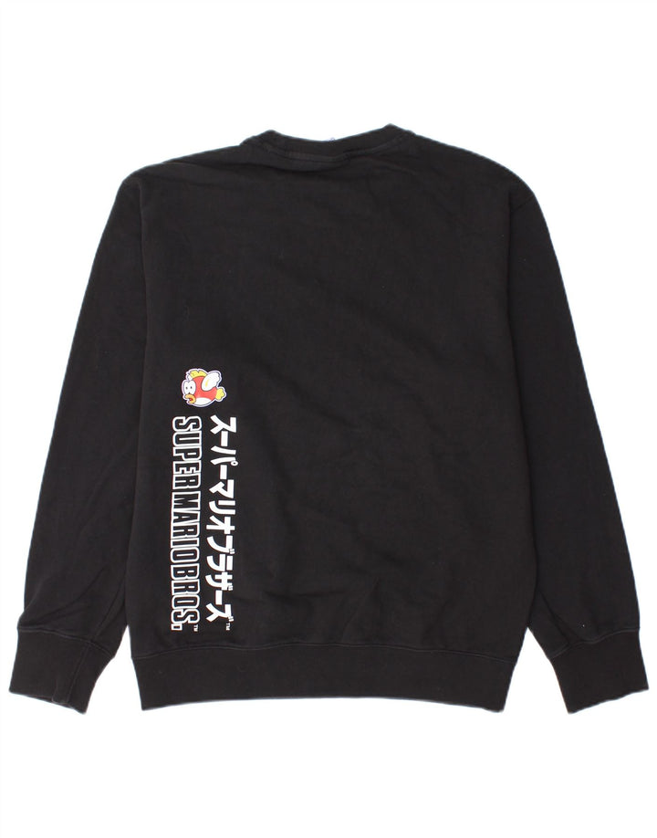 Champion Mens Graphic Sweatshirt Jumper Large Black Cotton