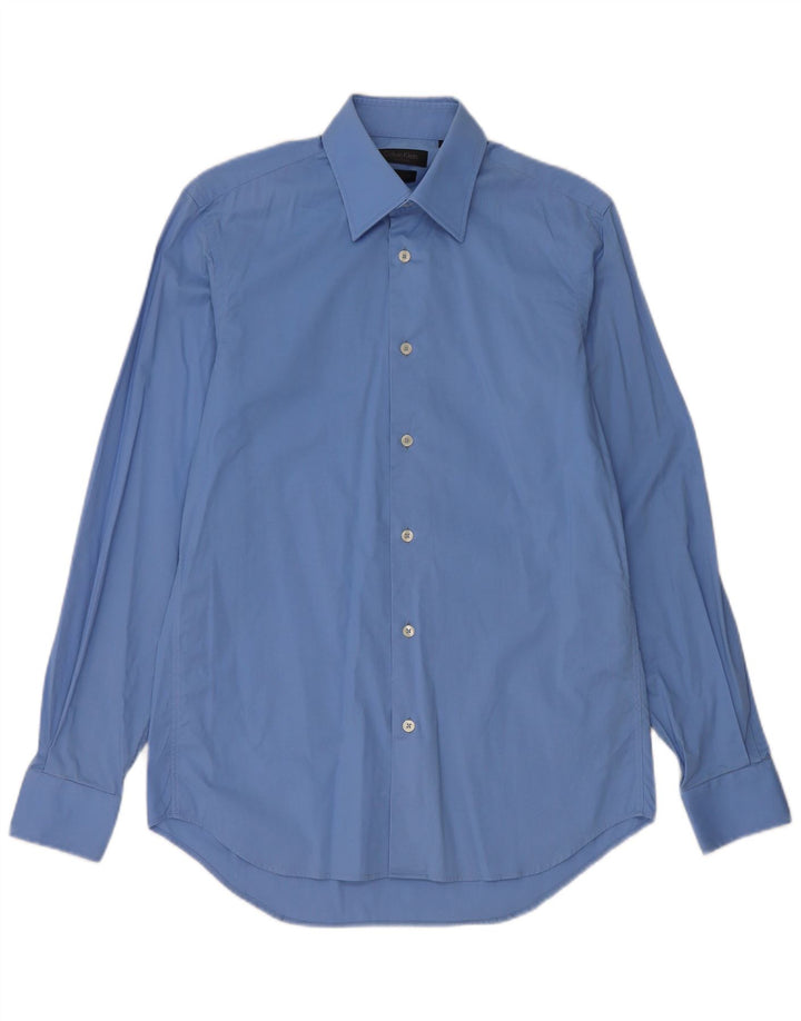 Calvin Klein Mens Shirt Size 38 15 Medium Blue Cotton