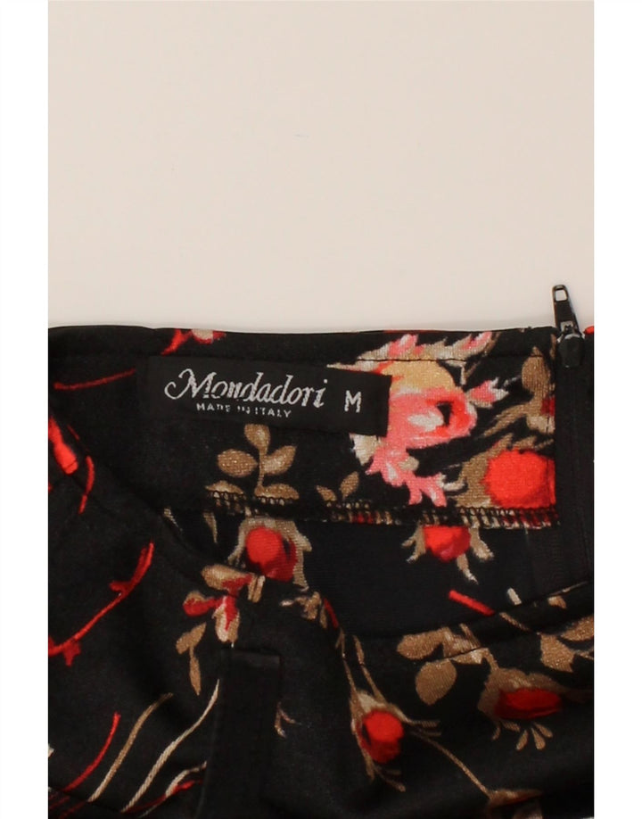 VINTAGE Womens Straight Skirt Medium W30  Black Floral Polyester Vintage Vintage and Second-Hand Vintage from Messina Hembry 