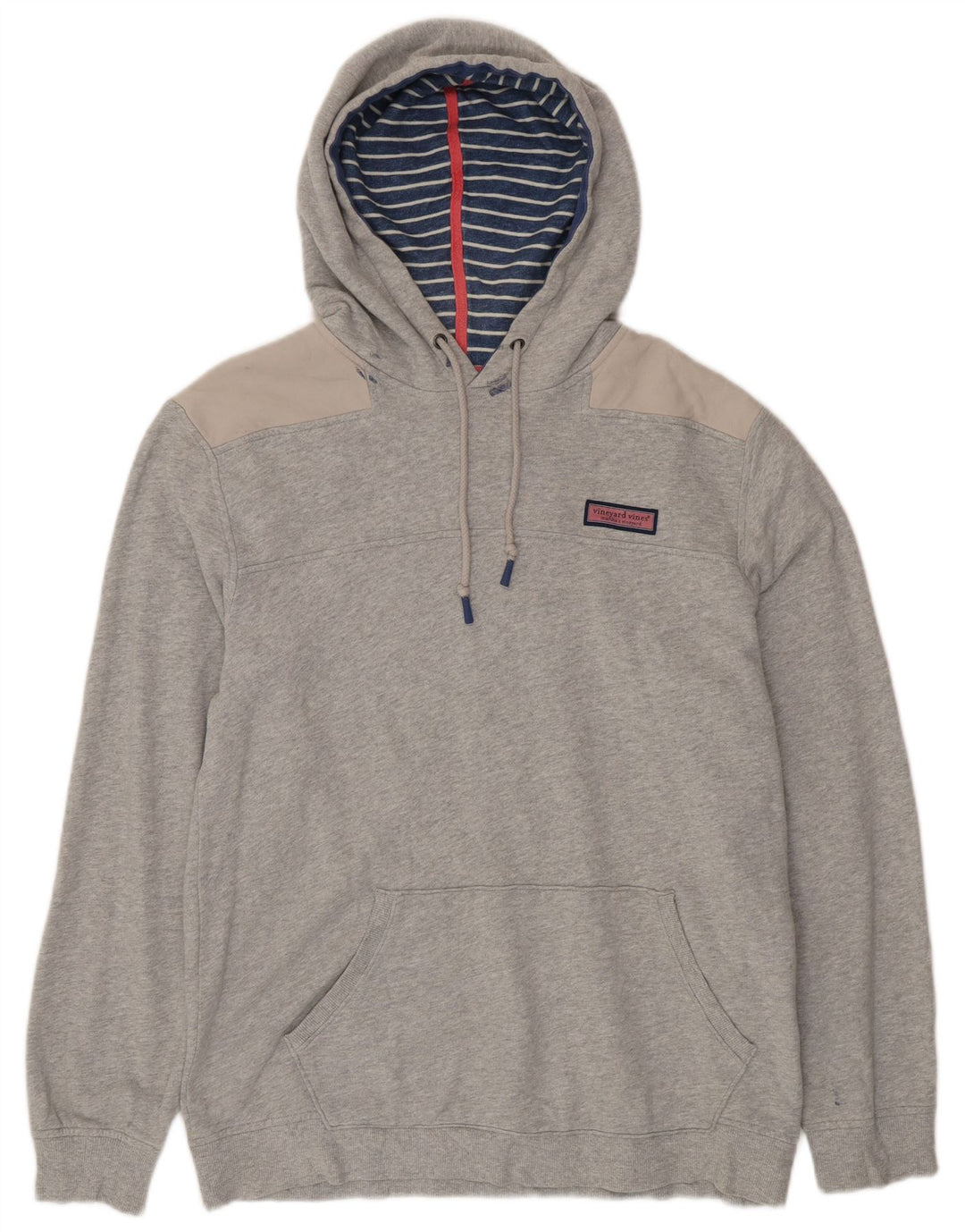 VINEYARD VINES Mens Hoodie Jumper Large Grey Cotton
