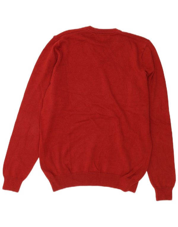 Marks & Spencer Mens V-Neck Jumper Sweater Medium Red