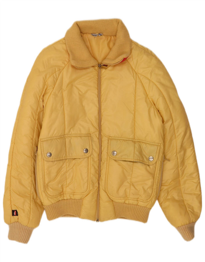 Ellesse Mens Padded Jacket IT 46 Small Yellow