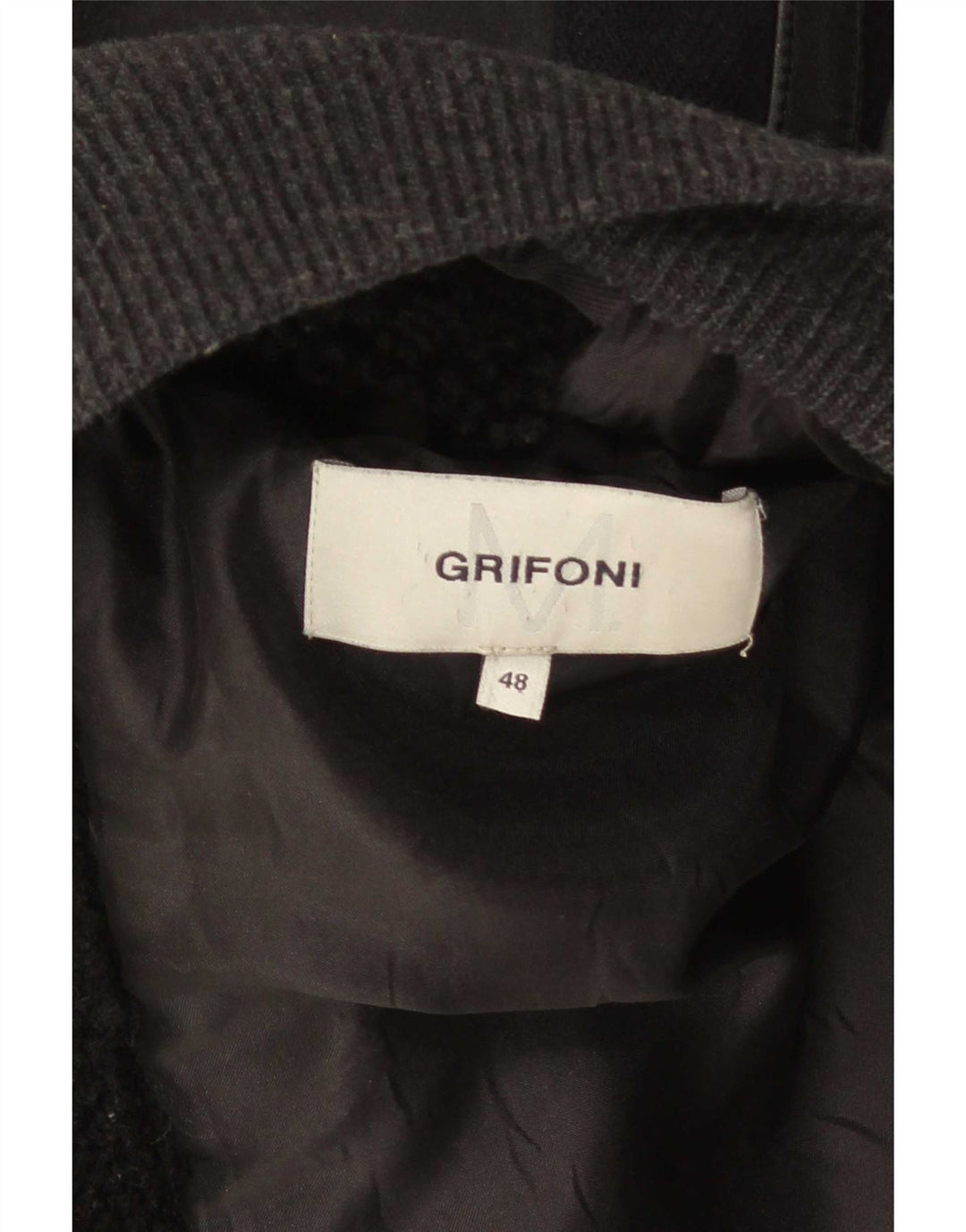 Grifoni Mens Bomber Jacket IT 48 Medium Black Colourblock