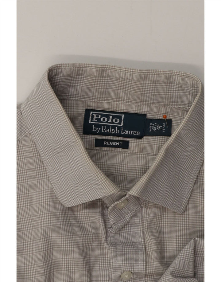 POLO RALPH LAUREN Mens Shirt Size 17 XL Grey Check Cotton