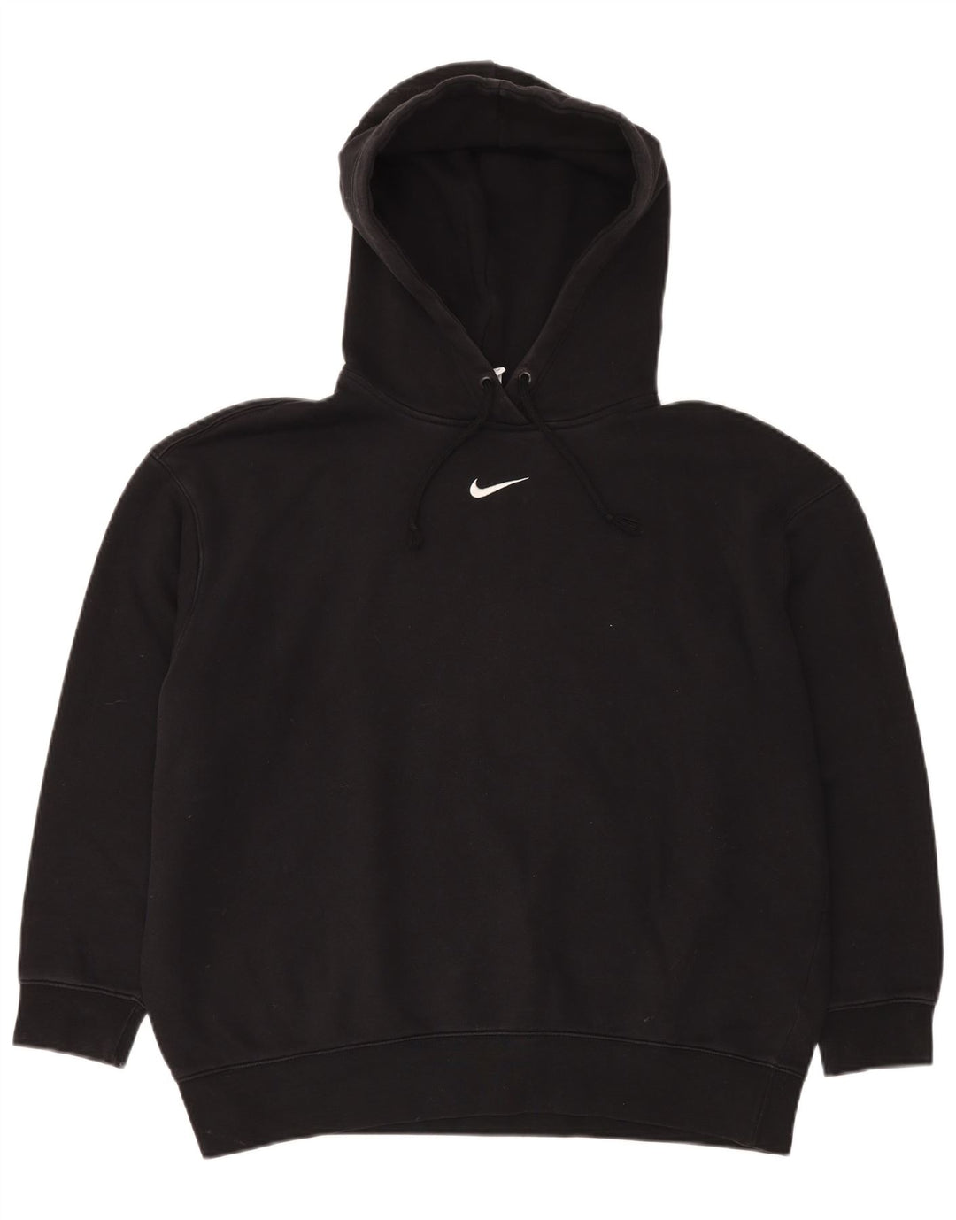 NIKE Mens Loose Fit Hoodie Jumper Medium Black Cotton