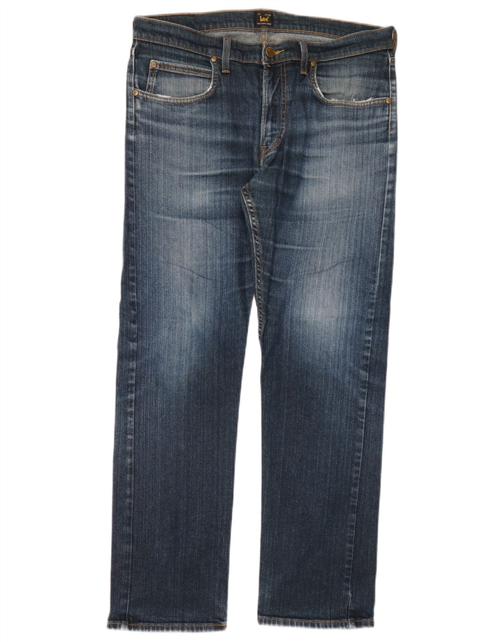 Lee Mens Blake Straight Jeans W33 L32 Blue Cotton