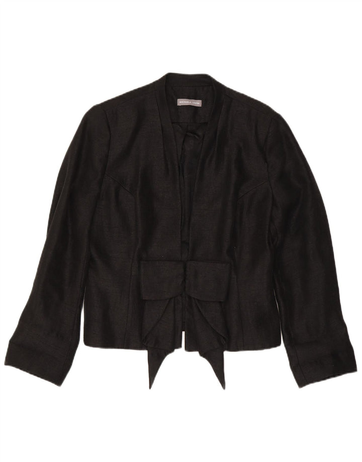 Vintage Womens Blazer Jacket UK 14 Medium  Black Viscose