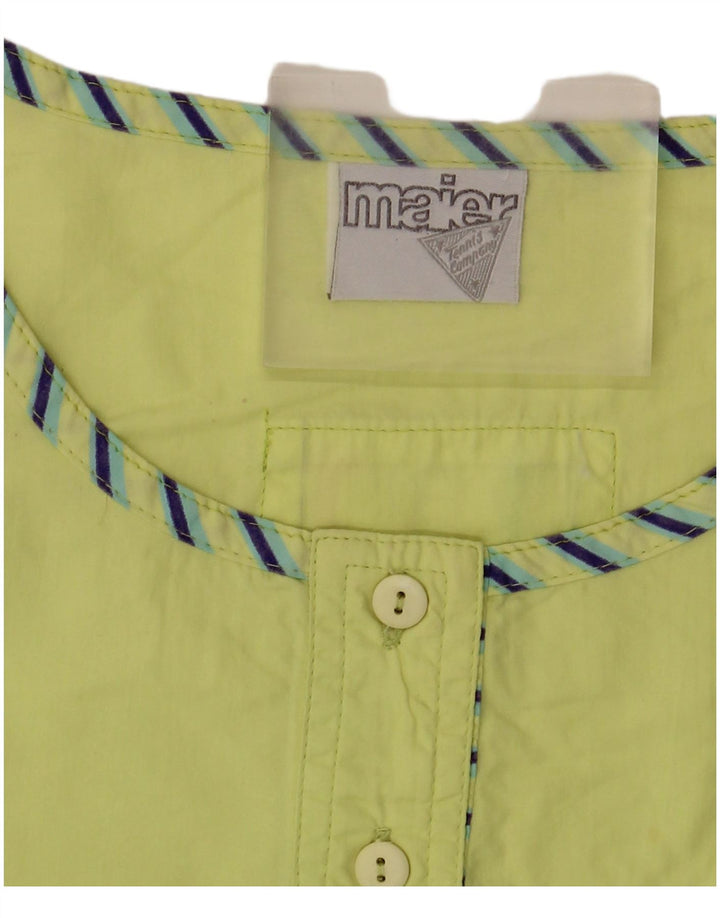 Maier Womens Graphic Blouse Top EU 40 Medium Green Cotton