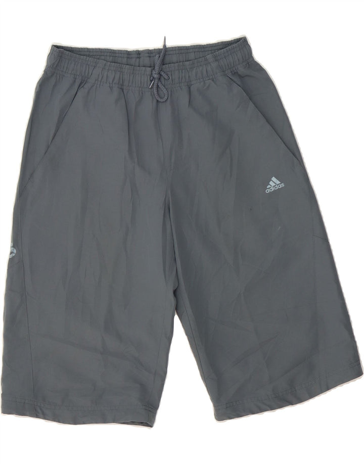 ADIDAS Mens Graphic Sport Shorts Small  Grey Polyester Vintage Adidas and Second-Hand Adidas from Messina Hembry 