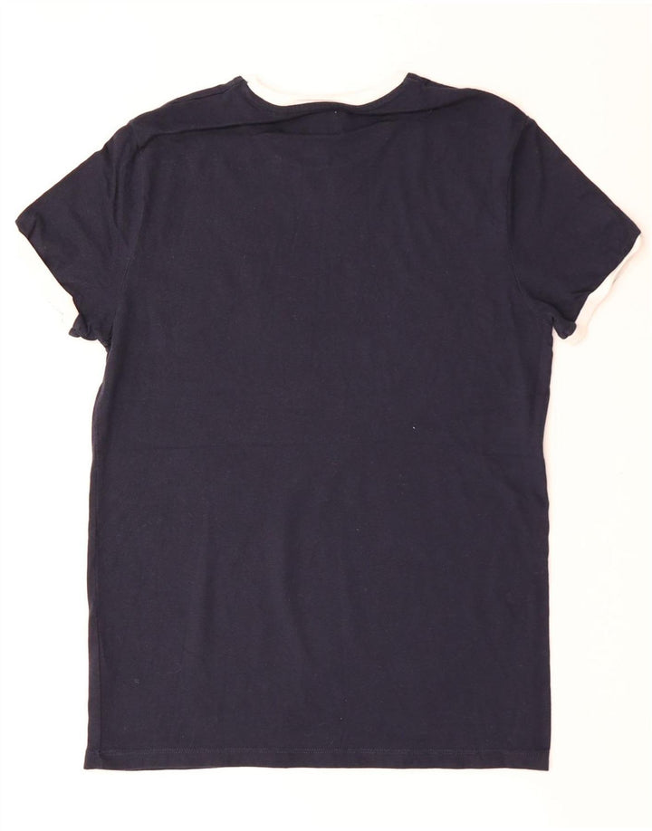 JACK WILLS Mens T-Shirt Top Medium Navy Blue Cotton