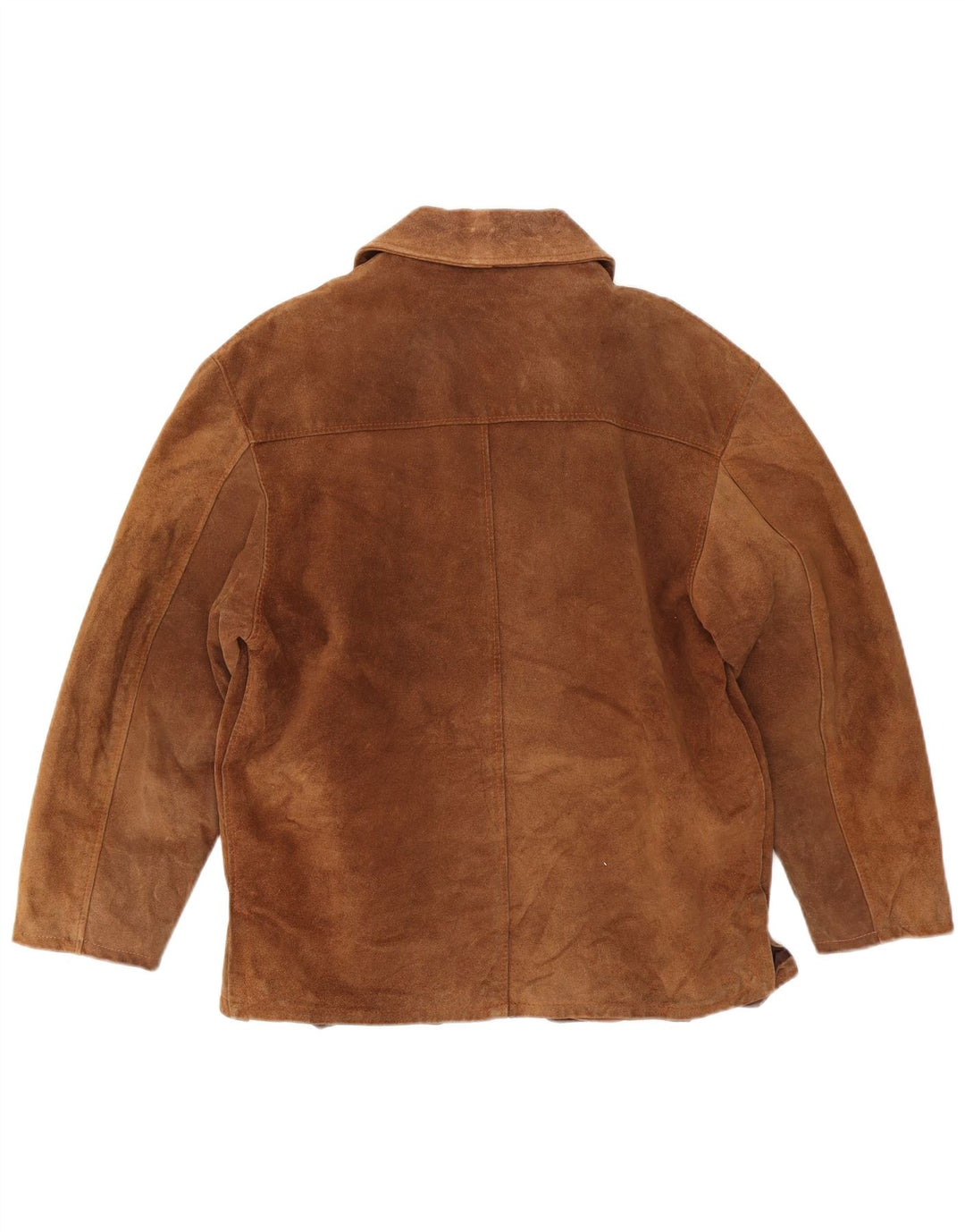 Vintage Womens Suede Jacket UK 16 Large Brown