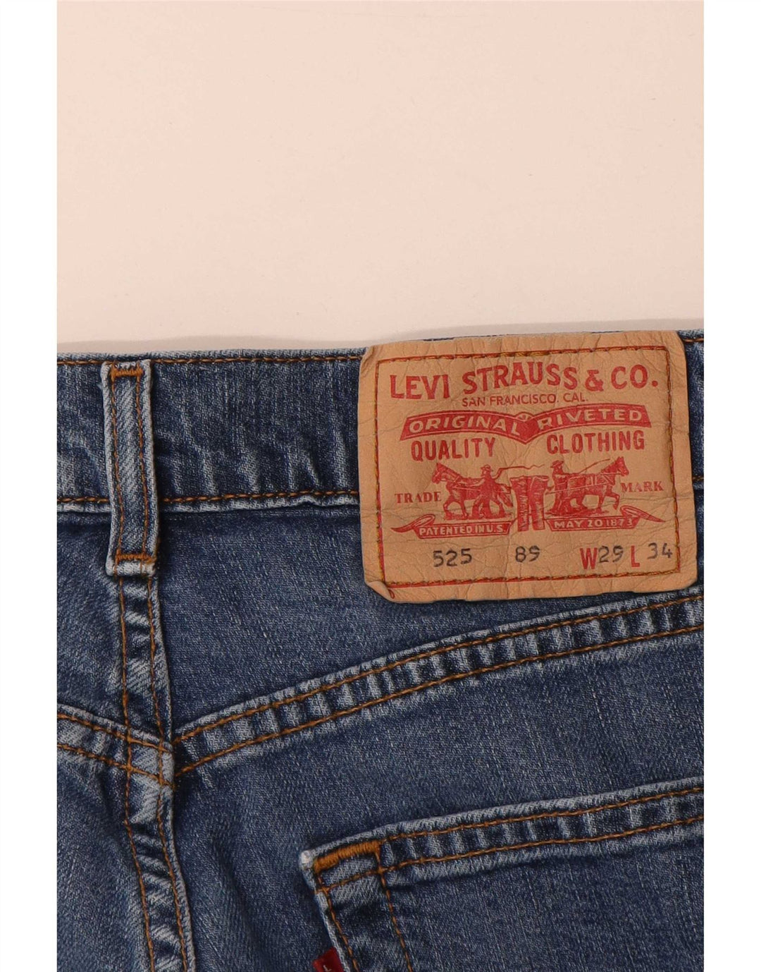 Levi's Womens 525 Bootcut Jeans W29 L30 Blue Cotton