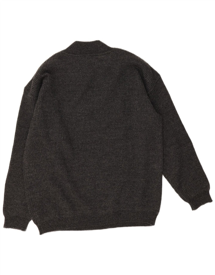 Stefanel Mens Turtle Neck Jumper Sweater Medium Grey Wool