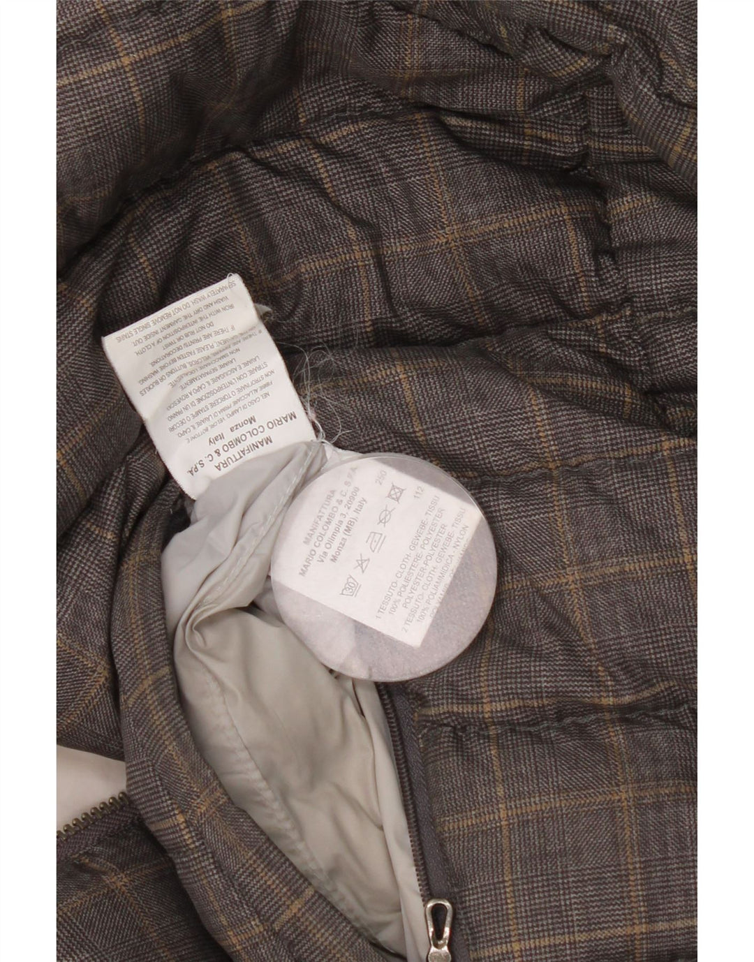 Colmar Boys Hooded Padded Jacket 13-14 Years Grey Check Polyester