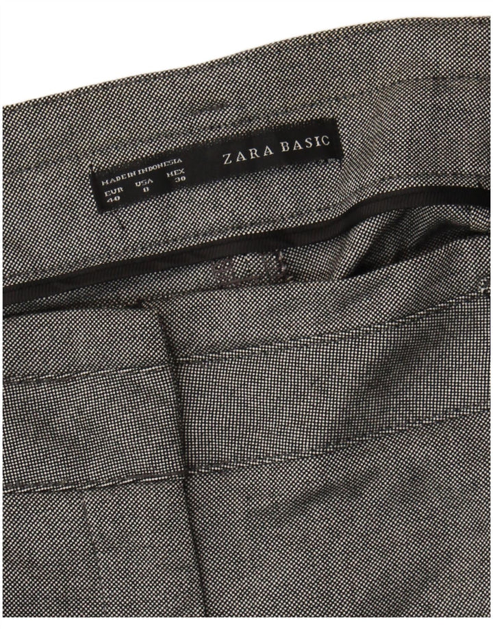 Zara Mens Slim Chino Trousers EU 40 Medium W30 L27 Grey Polyamide