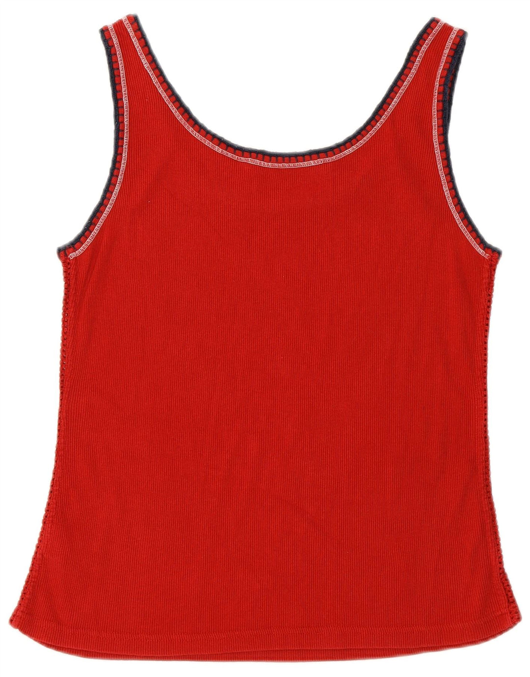 TOMMY HILFIGER Womens Vest Top UK 16 Large Red Cotton