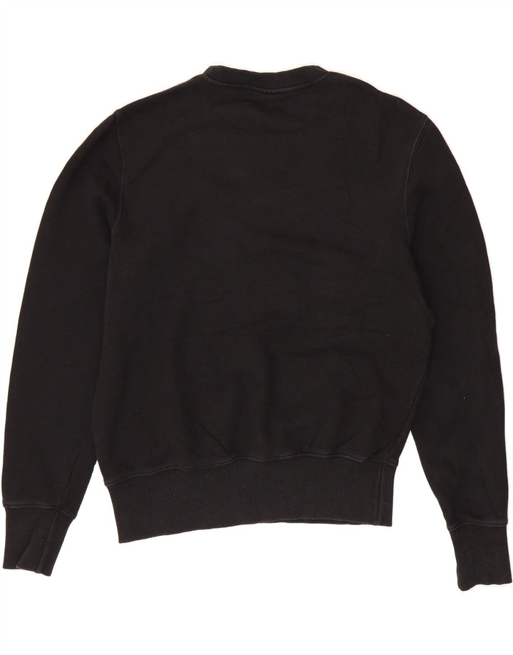 PUMA Mens Graphic Sweatshirt Jumper Medium Black Cotton Vintage Puma and Second-Hand Puma from Messina Hembry 