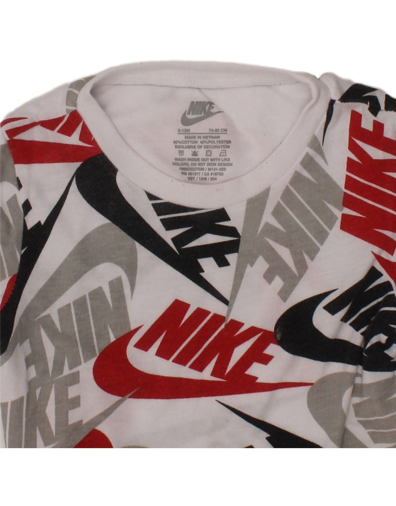 NIKE Baby Boys Graphic T-Shirt Top 9-12 Months White Cotton Vintage Nike and Second-Hand Nike from Messina Hembry 