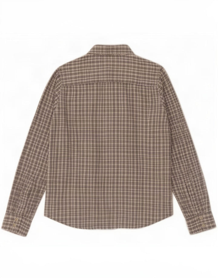 The North Face Womens Shirt UK 14 Medium Grey Check Polyester