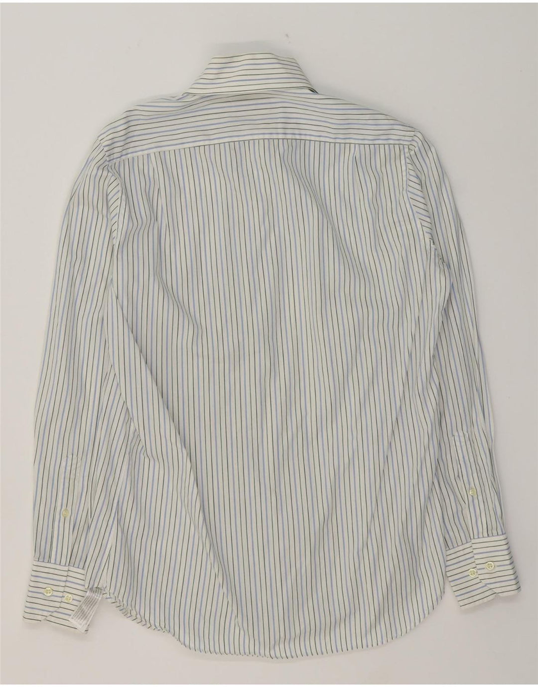 MASSIMO DUTTI Mens Shirt Size 39 15 1/2 Medium White Pinstripe Cotton Vintage Massimo Dutti and Second-Hand Massimo Dutti from Messina Hembry 