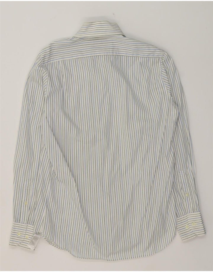 MASSIMO DUTTI Mens Shirt Size 39 15 1/2 Medium White Pinstripe Cotton Vintage Massimo Dutti and Second-Hand Massimo Dutti from Messina Hembry 