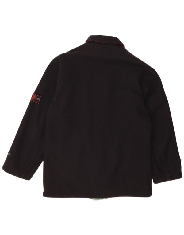 Ivy Oxford Mens Reversible Jacket UK 40 Large Navy Blue Wool