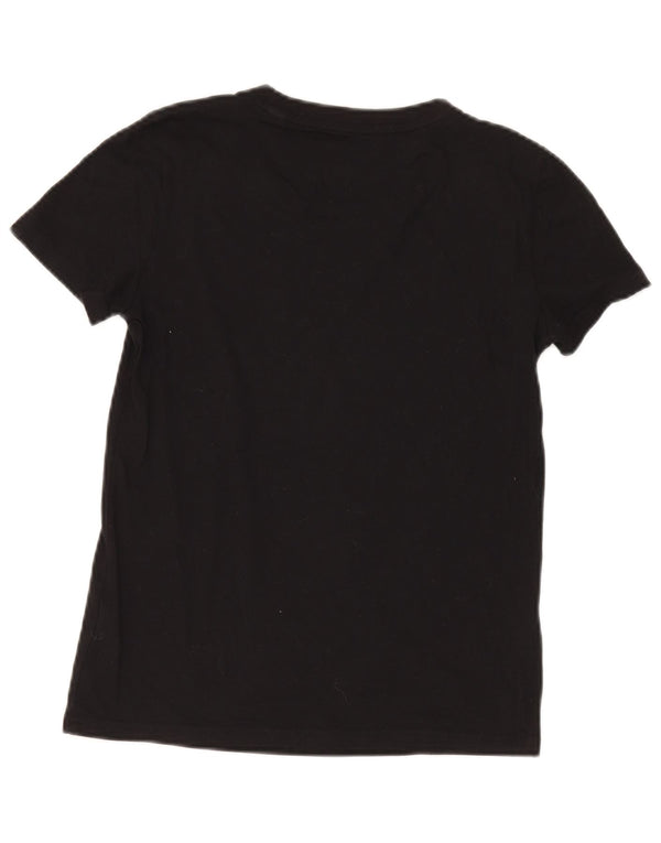 Adidas Womens Graphic T-Shirt Top UK 8/10 Small Black Cotton